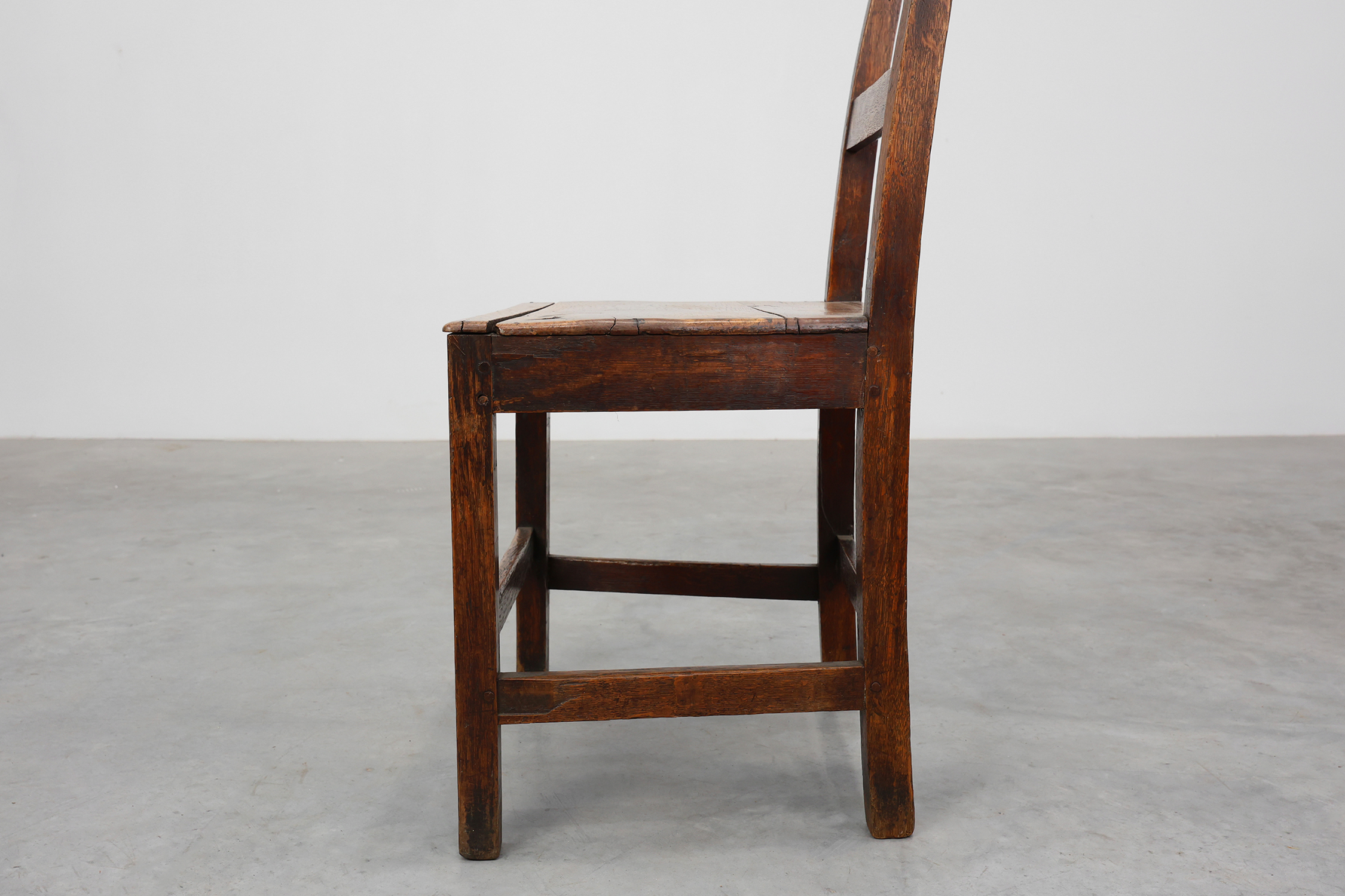 Antique late 19th century oak side chair, Belgiumthumbnail